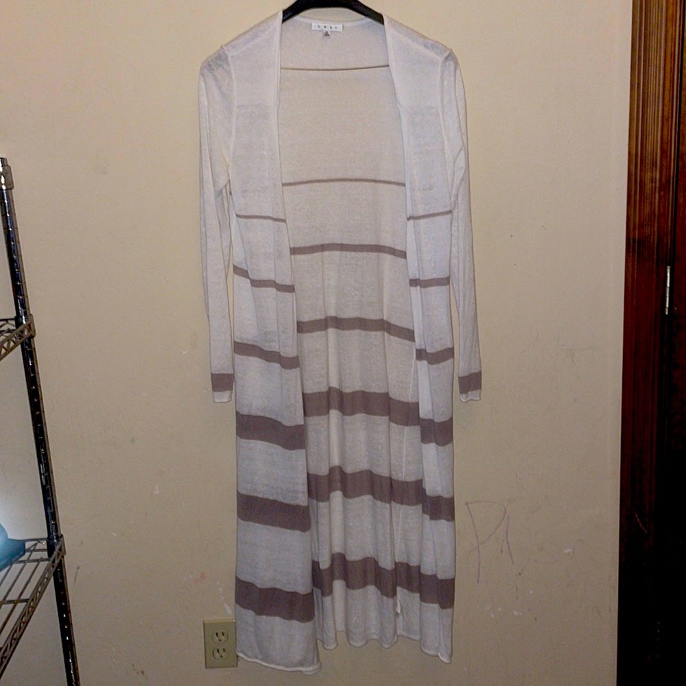 Cabi Linen  Long Sweater! Size Medium